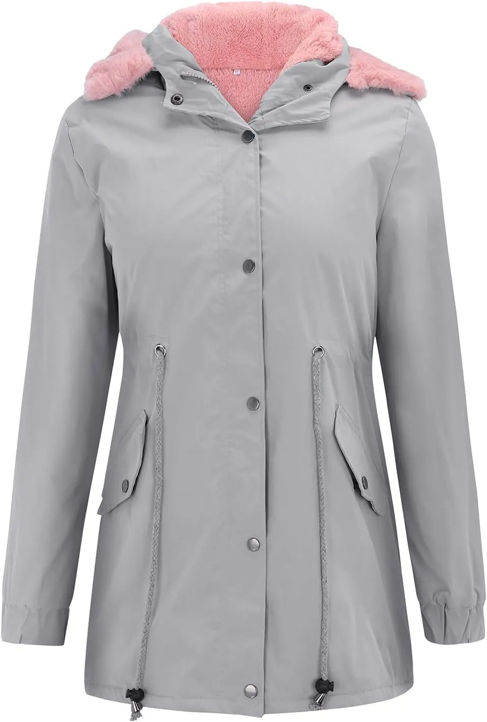 2023 Winter Coat for Women Fleece Lined Overcoat Warm Windbreaker Jacket Ladies Thicken Long Hooded Coats Plus Size Outwear