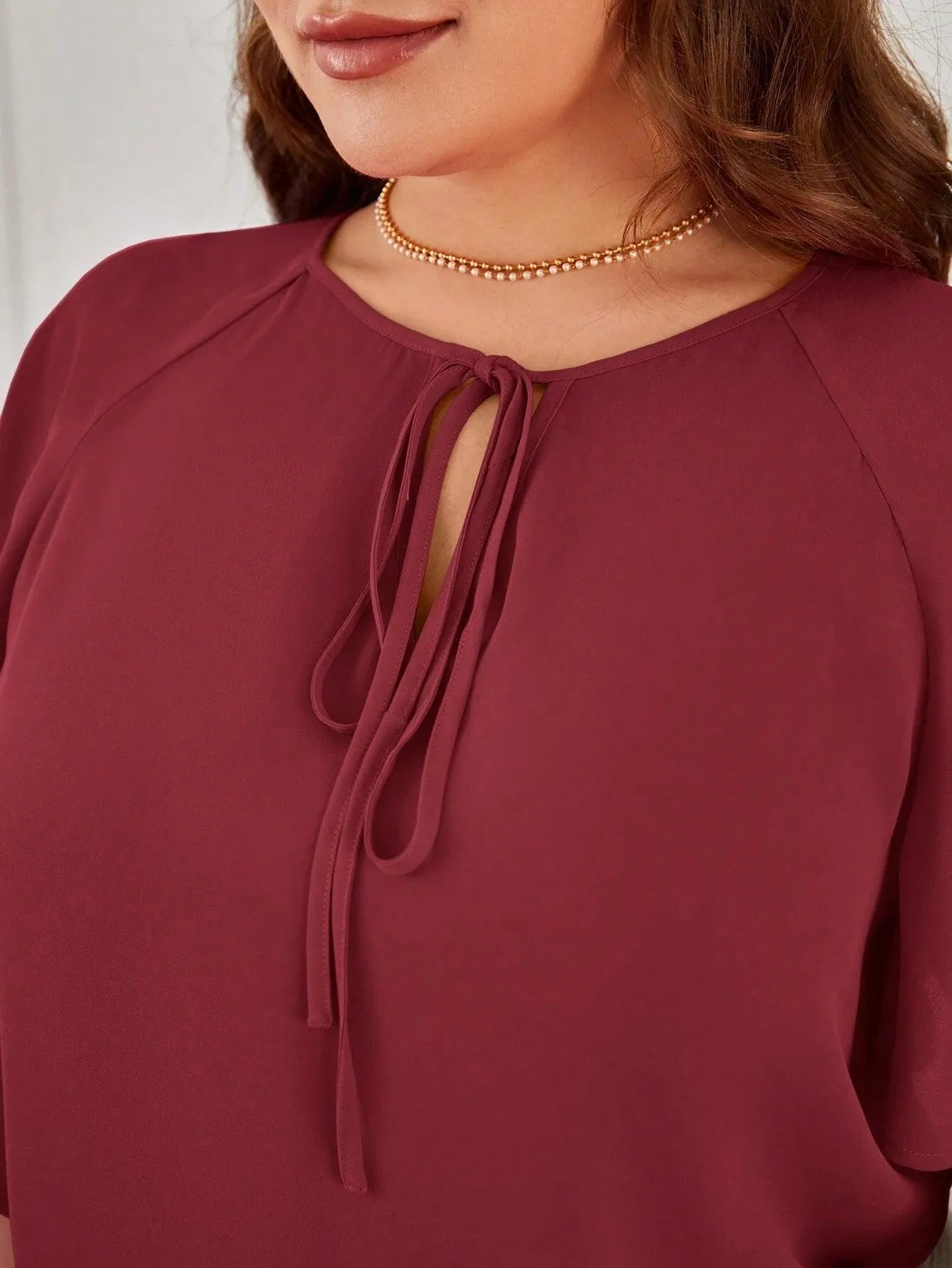 Blusa Classica Com Gola De Amarração - Flora