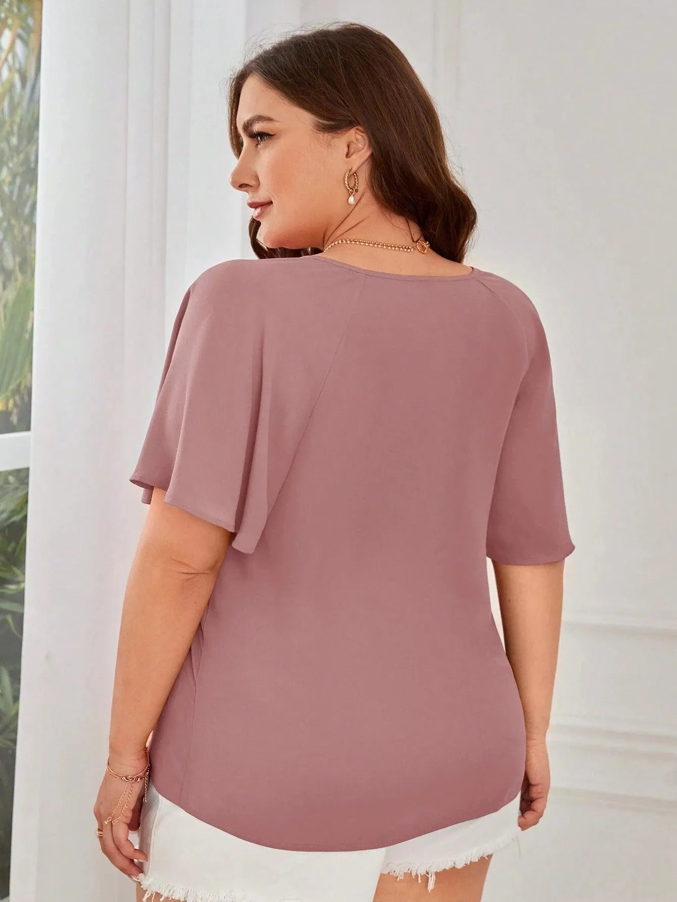 Blusa Classica Com Gola De Amarração - Flora