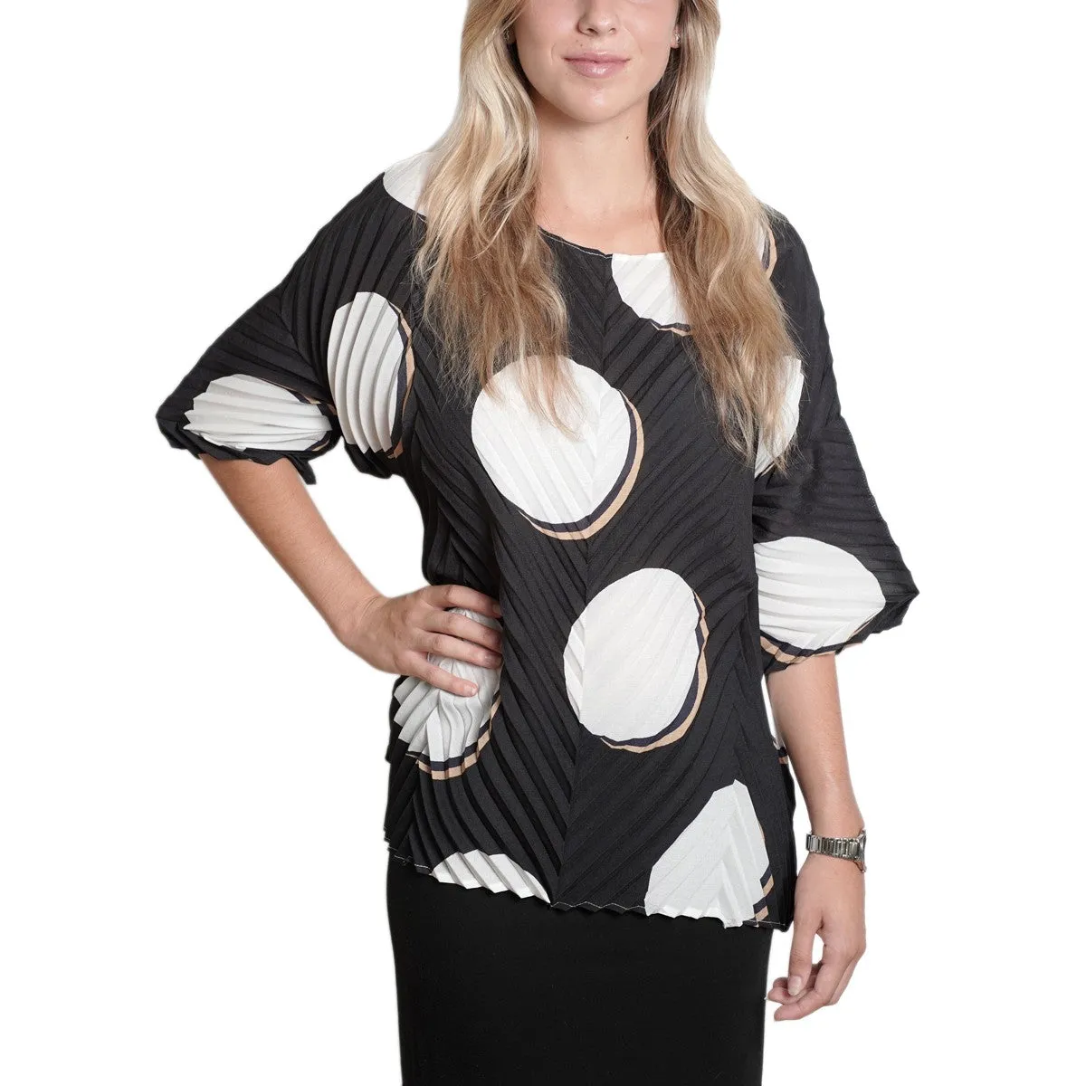 Blusa Plisada Lunares