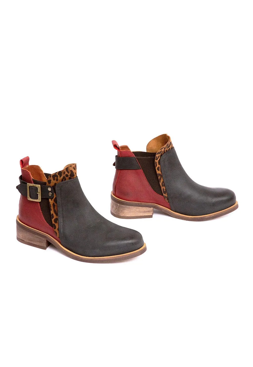 Botin Mujer / Angu Negro Burdeo