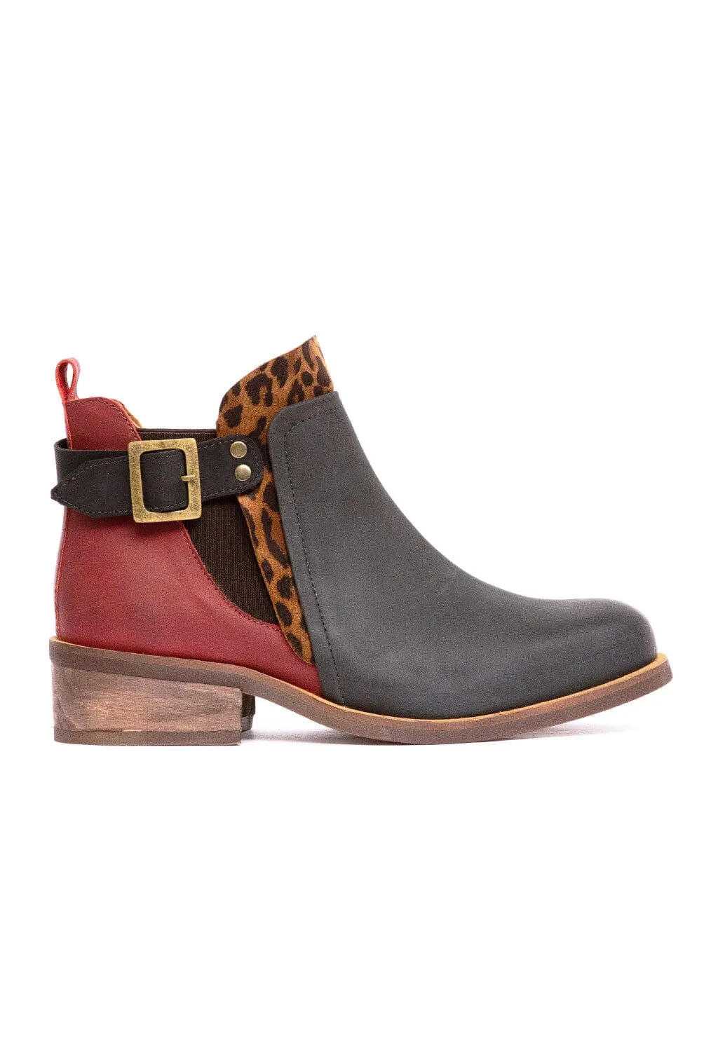 Botin Mujer / Angu Negro Burdeo