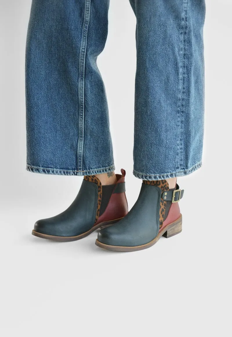 Botin Mujer / Angu Negro Burdeo