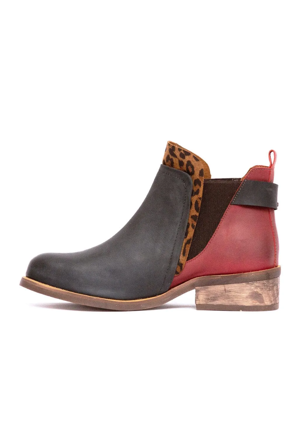 Botin Mujer / Angu Negro Burdeo