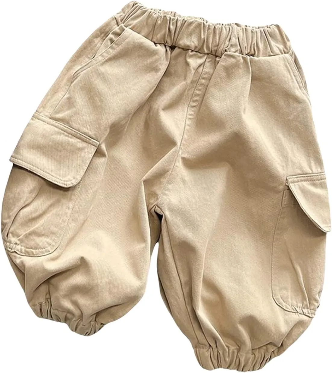 Boys Baggy Cargo Pants Hip Hop Wide Leg Trousers Casual Loose Long Pants Elastic Waisted Streetwear Palazzo Joggers