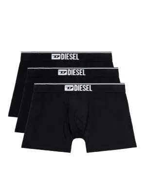 Bóxer DIESEL con Logo Pack de 3 Negros Hombre