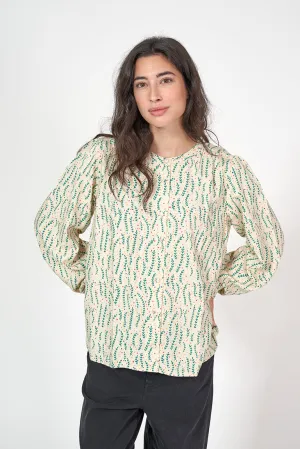 Camisa estampada de mujer manga larga