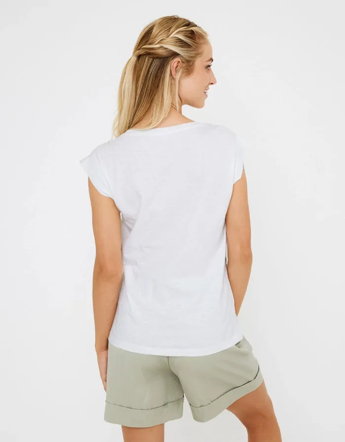Camiseta Manga Corta Blanco - Piña Verde