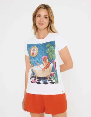 Camiseta Manga Corta Blanco - Tahani