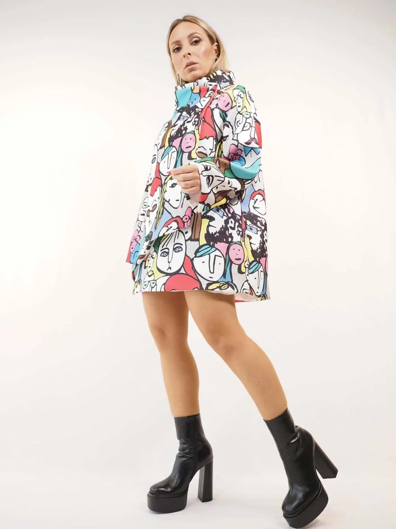 CASACO COM ESTAMPADO