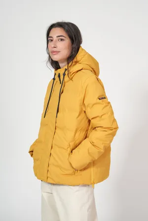 Cazadora impermeable puffy con capucha