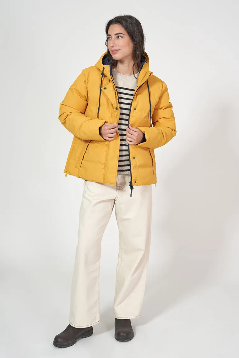 Cazadora impermeable puffy con capucha