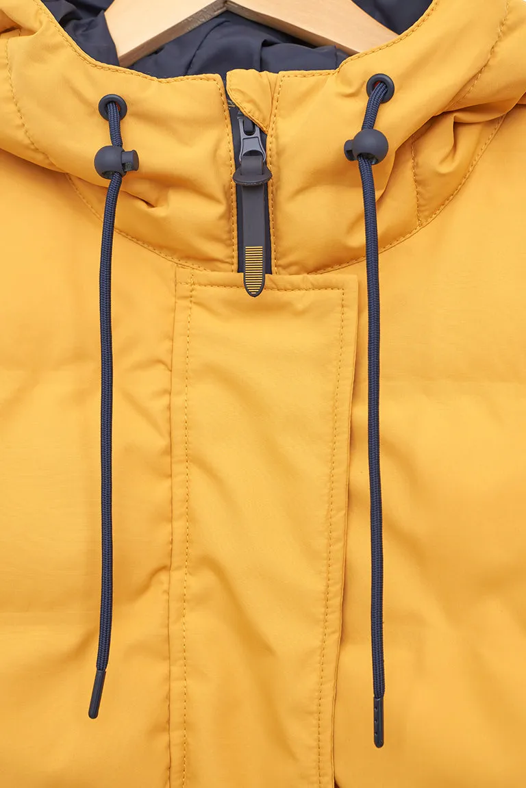 Cazadora impermeable puffy con capucha