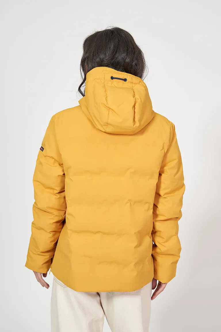 Cazadora impermeable puffy con capucha
