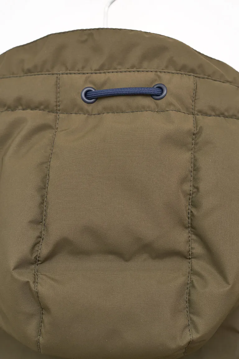 Cazadora impermeable puffy con capucha
