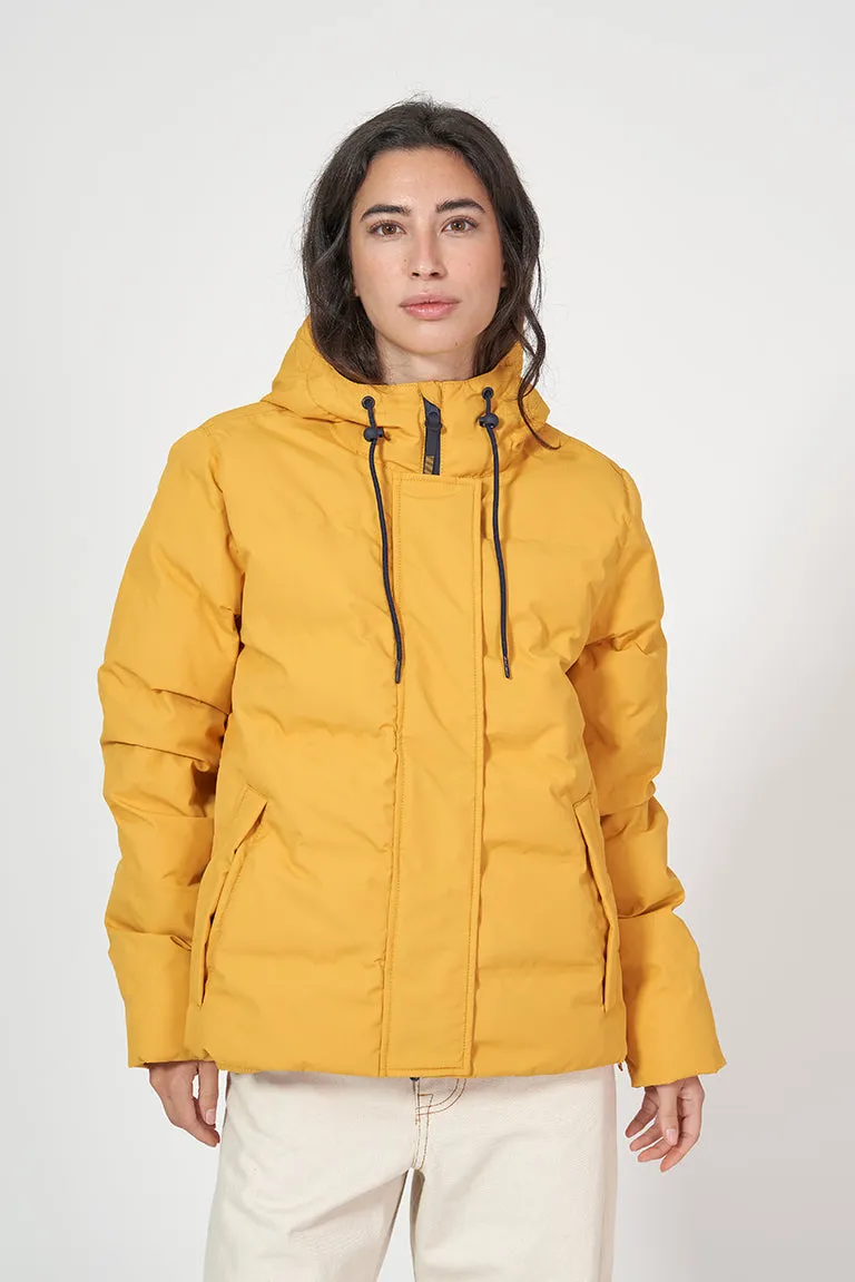 Cazadora impermeable puffy con capucha