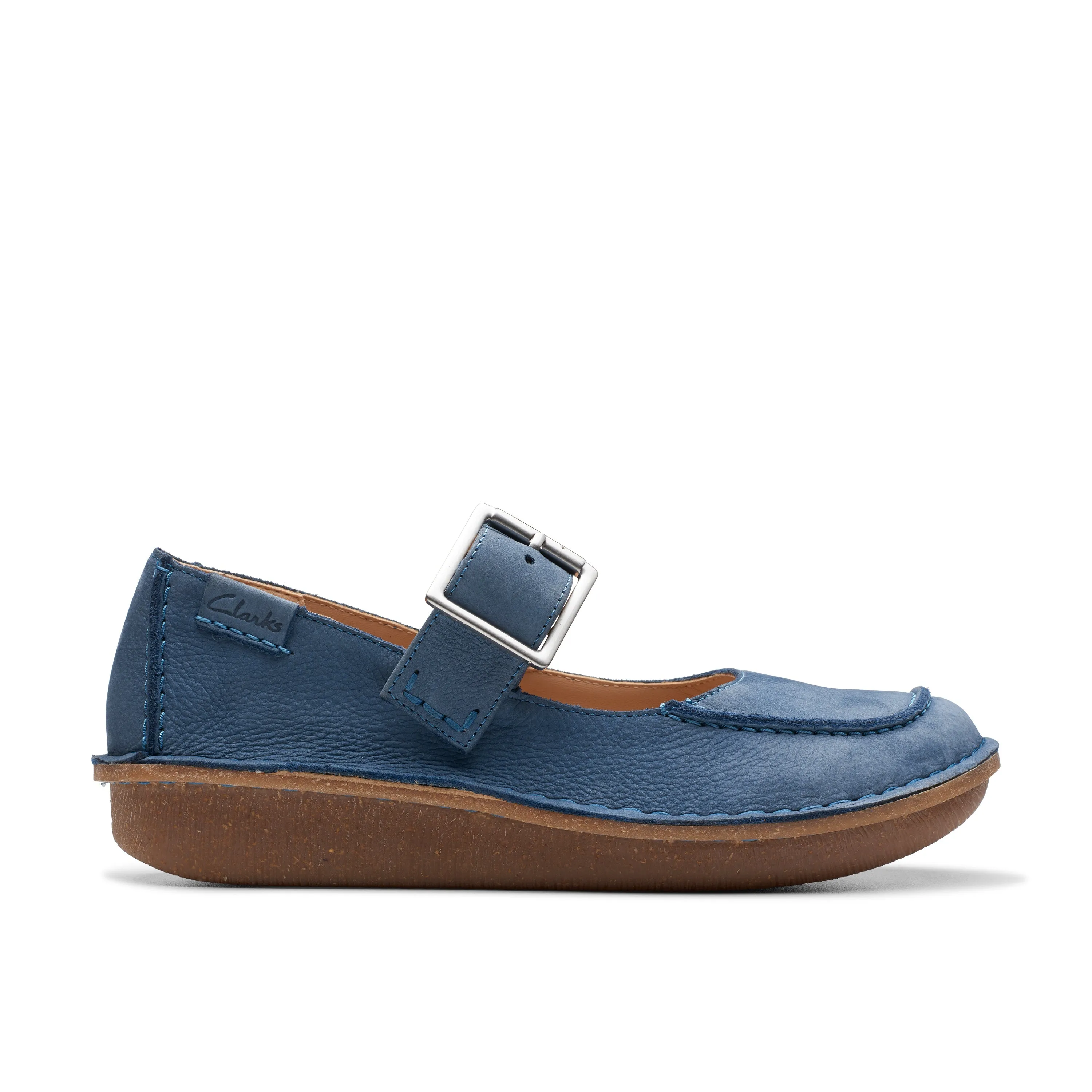 CLARKS | ZAPATOS CASUAL MUJER | FUNNY BAR BLUE NUBUCK | AZUL