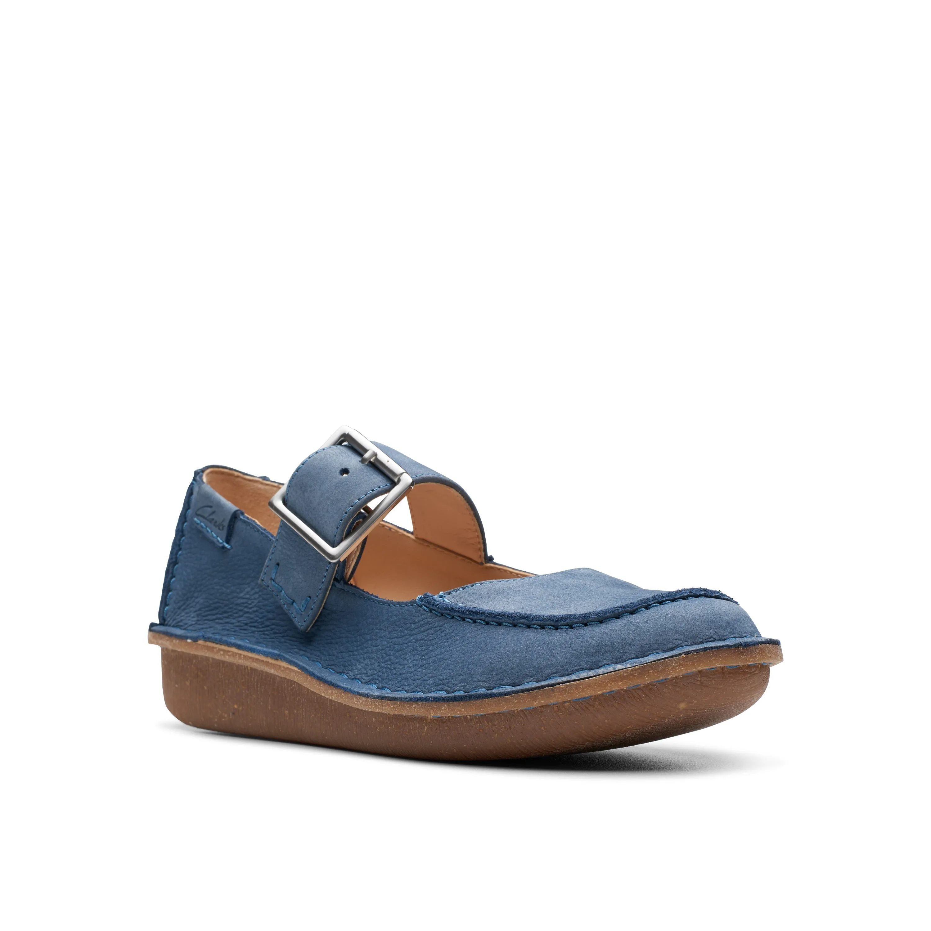 CLARKS | ZAPATOS CASUAL MUJER | FUNNY BAR BLUE NUBUCK | AZUL