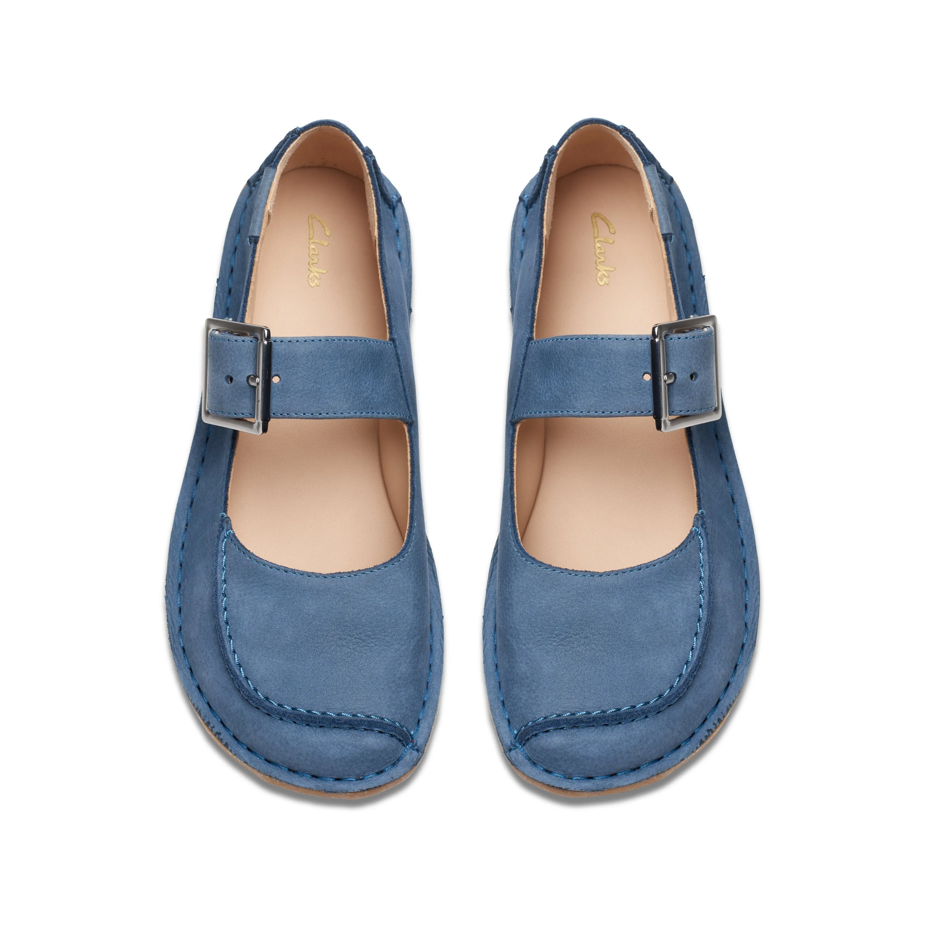 CLARKS | ZAPATOS CASUAL MUJER | FUNNY BAR BLUE NUBUCK | AZUL