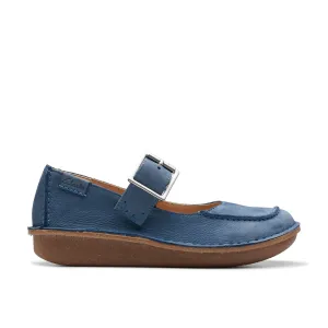 CLARKS | ZAPATOS CASUAL MUJER | FUNNY BAR BLUE NUBUCK | AZUL