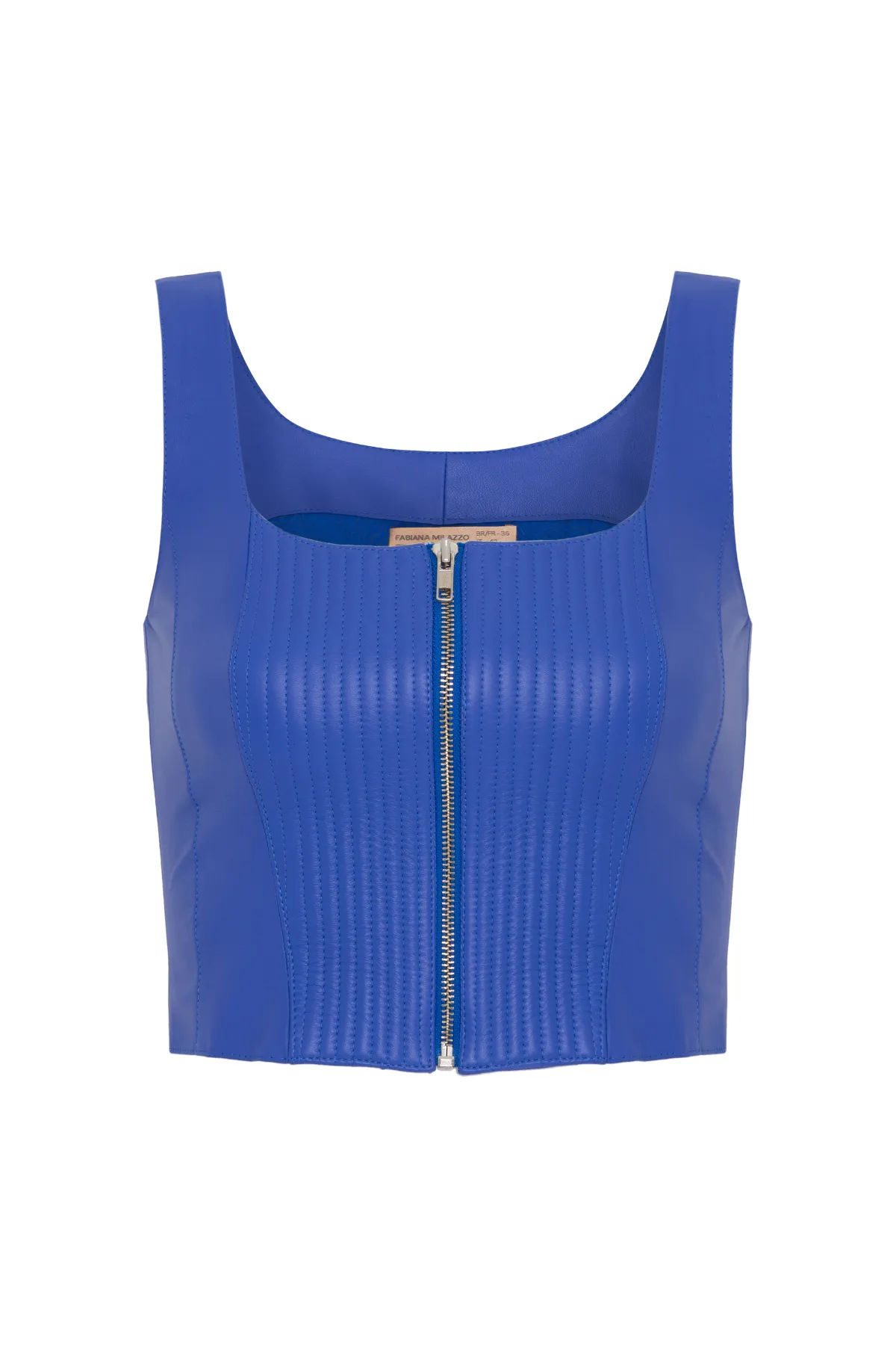 Corselet Regata em Couro com Nervuras