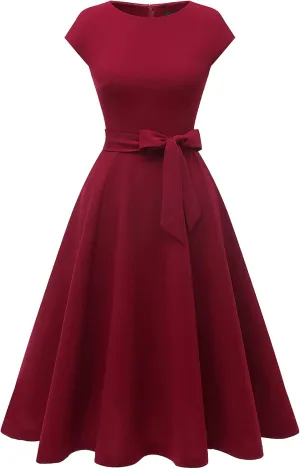 DRESSTELLS Women's Cocktail Dresses, Formal Wedding Guest Church Modest Graduation Party Prom Dress 2025