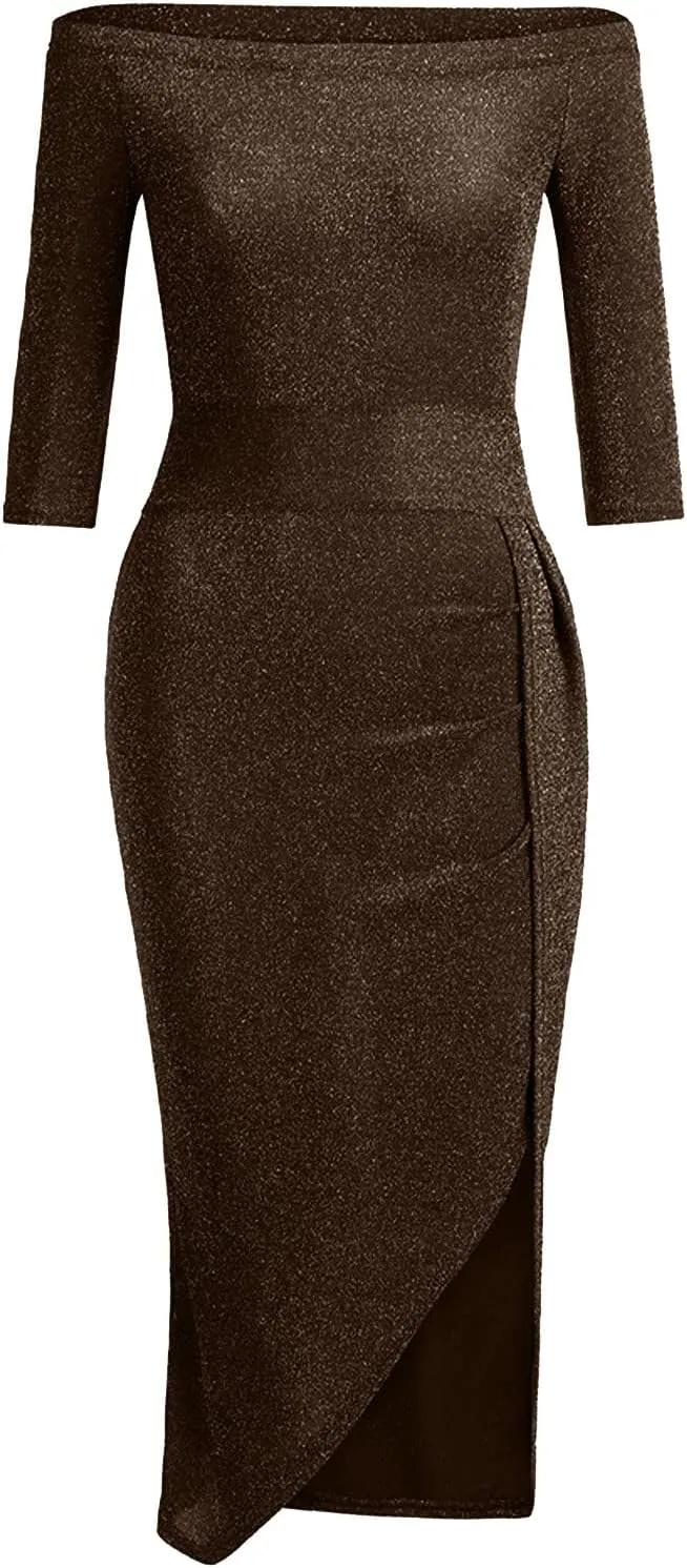 Evening Dresses for Women Elegant Long Sleeve Sequin Mini Dresses Sexy Ruched Bodycon Sparkly Glitter Cocktail Party Dresses