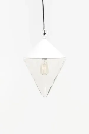 Lámpara blanca con forma de boya cónica - D1239B