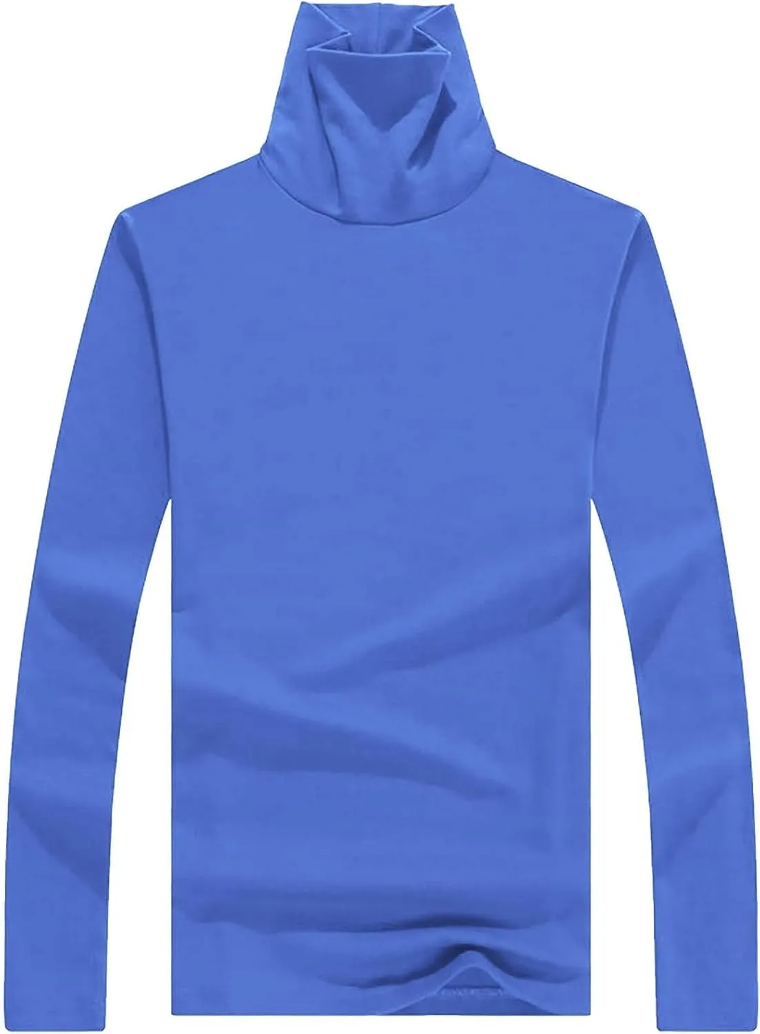 Mens Turtleneck Long Sleeve Shirts Turtle Neck Thermal Compression Shirts Stretch Warm Fleece Lined Tops Base Layer