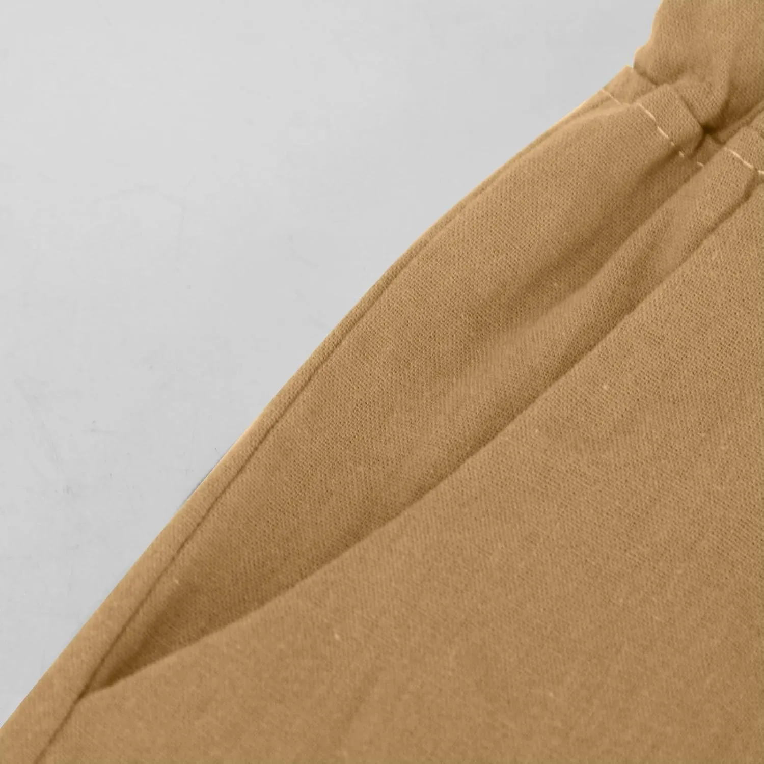 Moonker Teen Girls Linen Lightweight Trousers Drawstin Baggy Straight Wide Leg Elastic Waist Casual Girls Bell