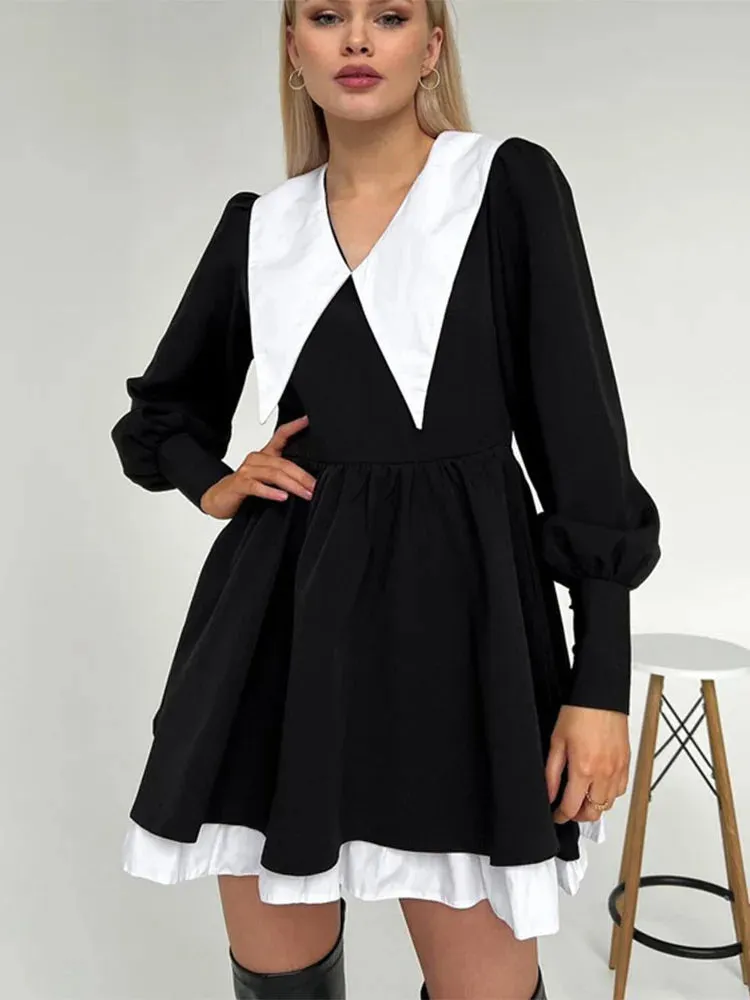 Night Girls Sexy Club Hot Splice Women's Mini Party Evening Folds Dress