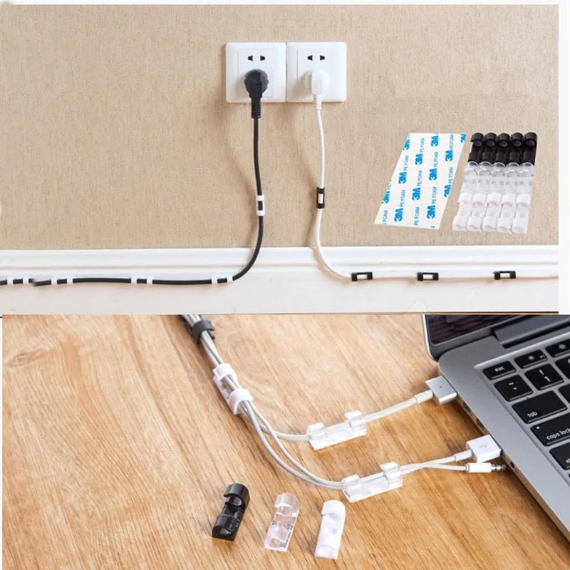 Pack 20 Grapas Organizadores de cables adhesivos | BronTools©