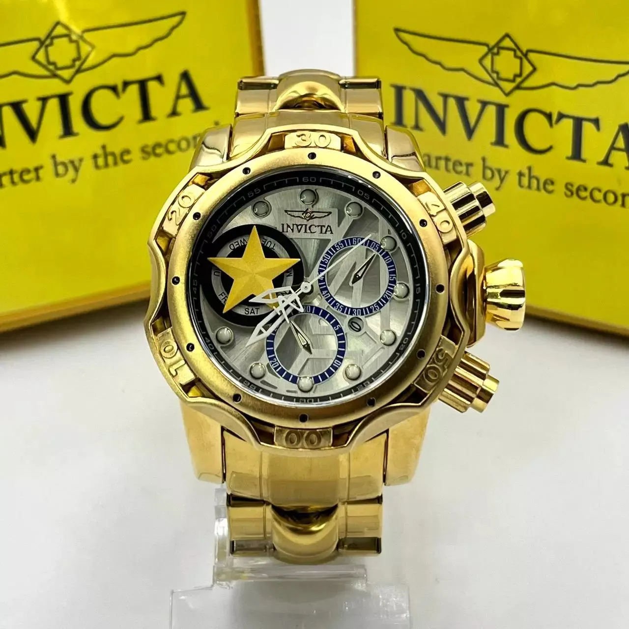 Relógio Invicta Reserve Venom Capitão América Branco