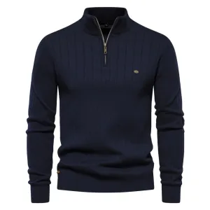 Suéter Masculino Ravini Detalhe Meio Zíper