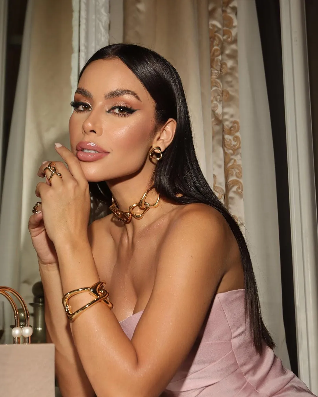 Vestido Fabiana Milazzo Rosa Zuri Tomara Caia