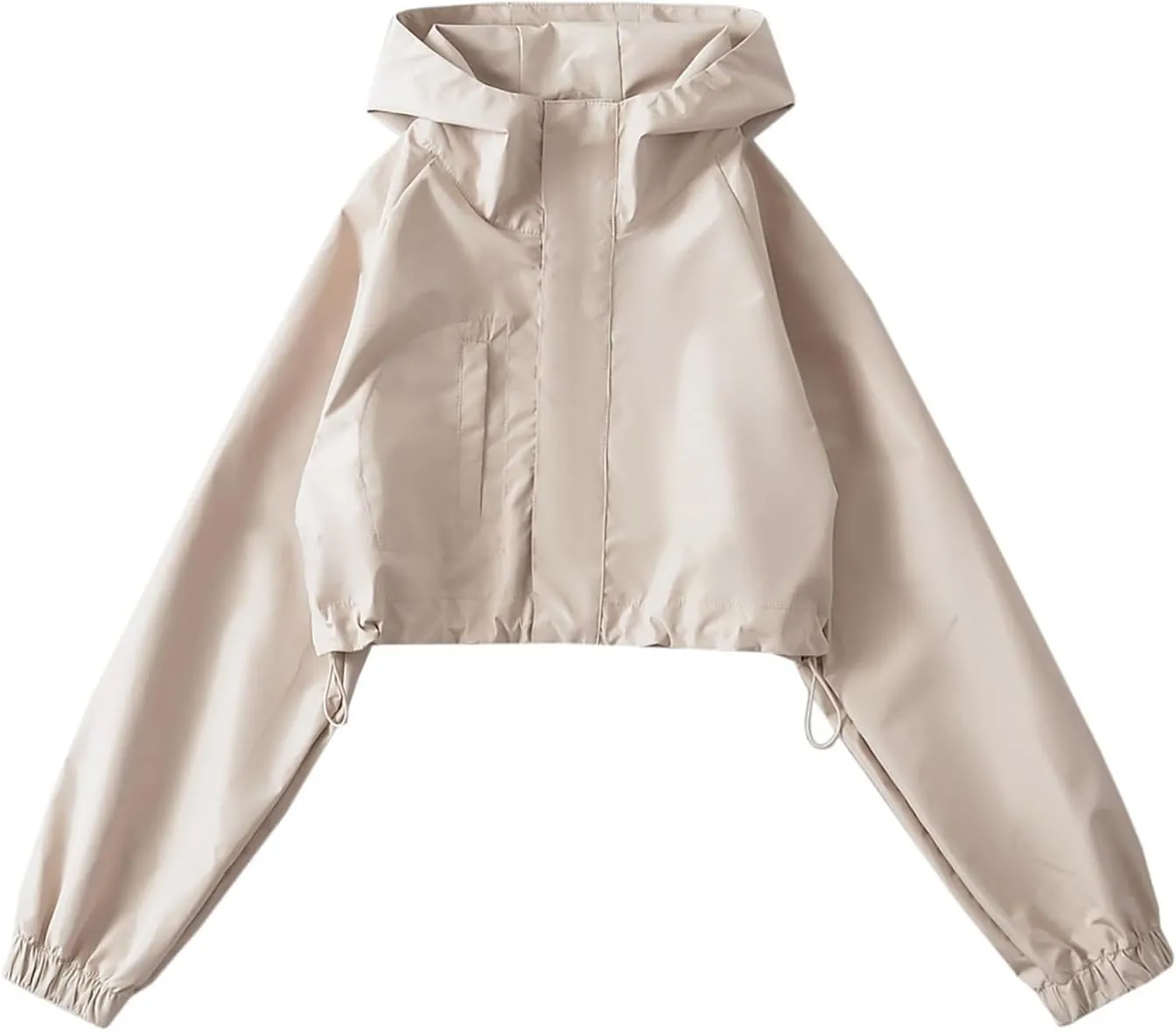 Women Cropped Trench Coats Fashion 2024 Winter Windproof Windbreaker Jackets Classic Hooded Coat Trendy Outerwear