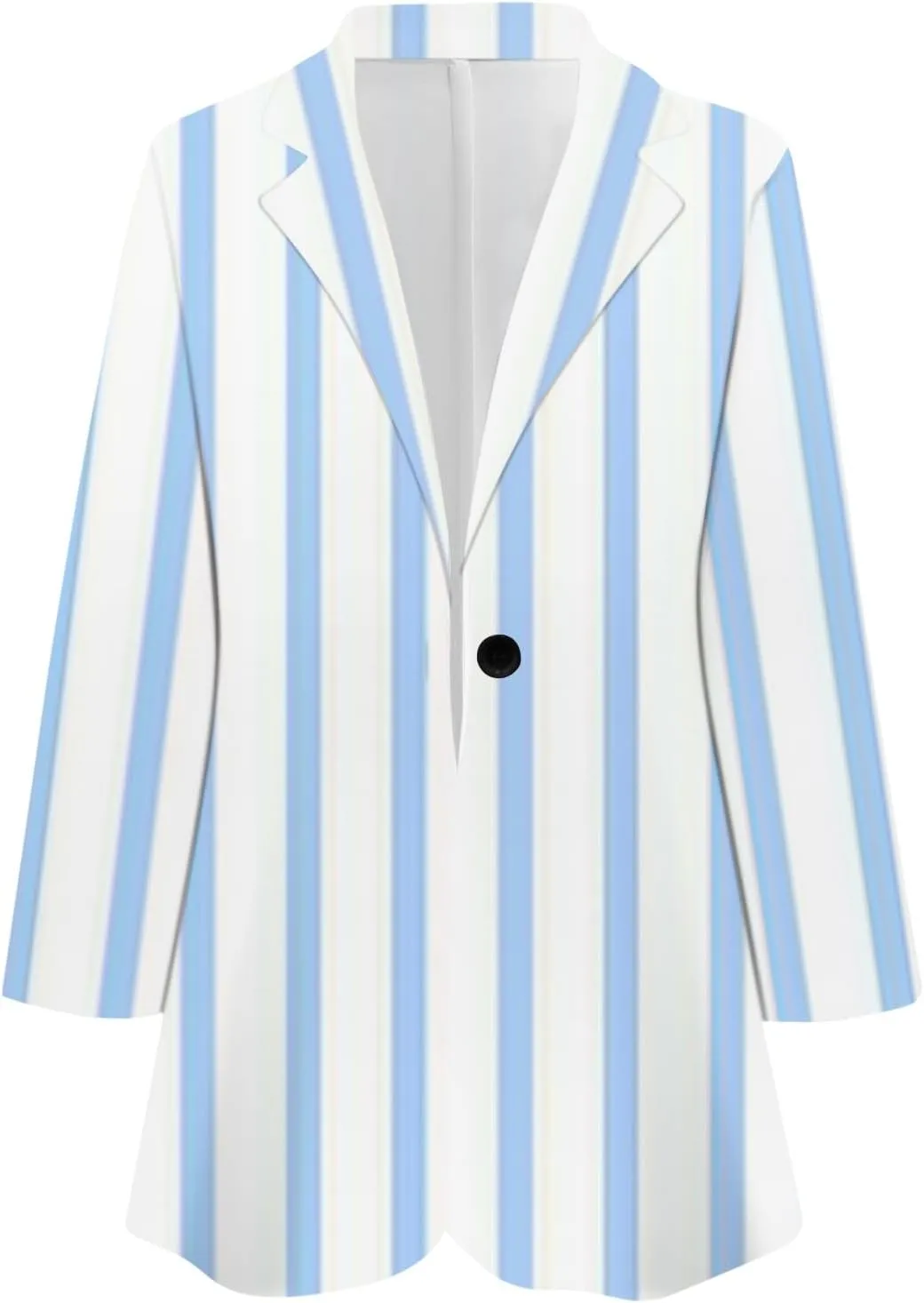 Women Fall Fashion 2024 Blazers Long Sleeve Open Front Button Blazer Jackets Solid Color Work Office Suit Jacket