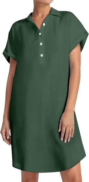 Womens Dresses 2025 Summer Short Dress Short Sleeve V Neck Tiered Sun Dresses Going Out Party Club Vacation Outfits